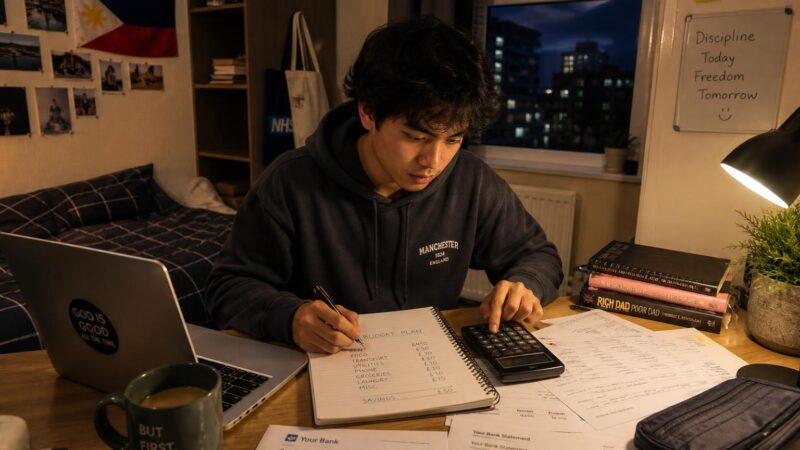 Estudyanteng Pinoy na nagbabadyet sa kwarto sa UK